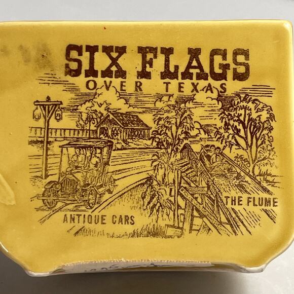 Vintage Half a Cup of Coffee Mug Six Flags Texas Souvenir - Picture 6 of 7